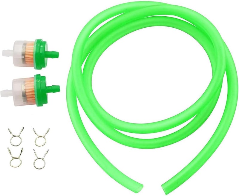 PRO BAT 5mm 125cc Gas Fuel Line Tube for 50cc 70cc 90cc 110cc 125cc 150cc ATV Quad Go Kart Four Wheeler Dirt Bike Moped Pocket Bike Motorcycle(39.3'', Green) - Image 1